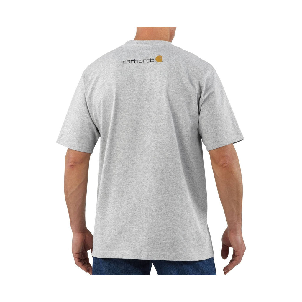 Carhartt Men's Short Sleeve Logo T-Shirt - Heather Gray - Lenny's Shoe & Apparel