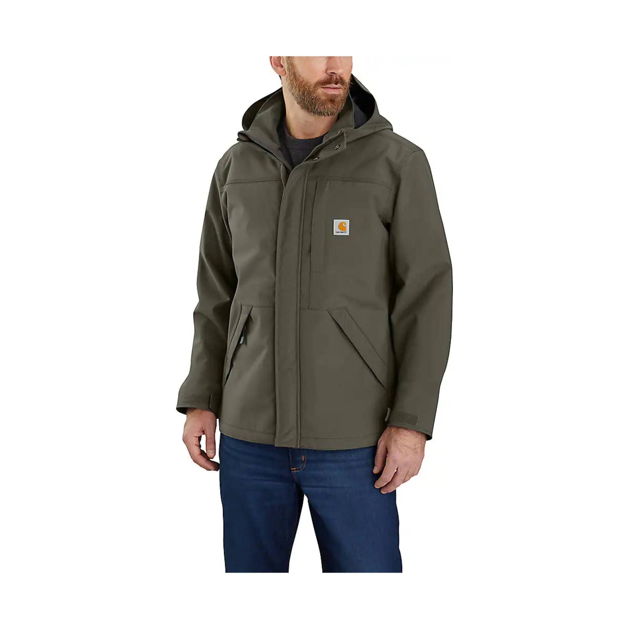 Carhartt Men s Storm Defender Loose Fit Heavy Weight Rain Jacket Moss ONLINE STORE CREDIT EXCHANGE ONLY