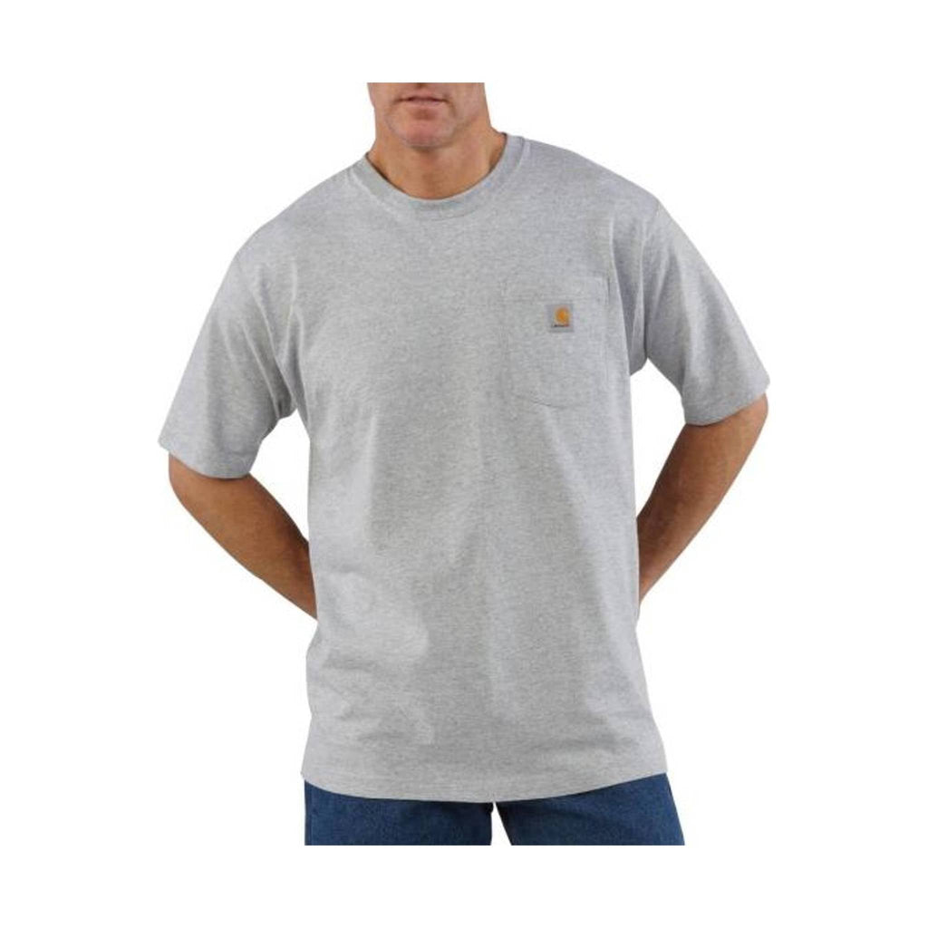 Carhartt Men's Workwear Pocket T-Shirt - Heather Gray - Lenny's Shoe & Apparel
