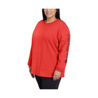 Carhartt Women's Long Sleeve Logo T-Shirt - Currant Heather - Lenny's Shoe & Apparel