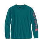 Carhartt Women's Long Sleeve Logo T-Shirt - Shaded Spruce - Lenny's Shoe & Apparel