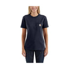 Carhartt Women's Loose Fit Heavyweight Short-Sleeve Pocket T-Shirt - Navy - Lenny's Shoe & Apparel
