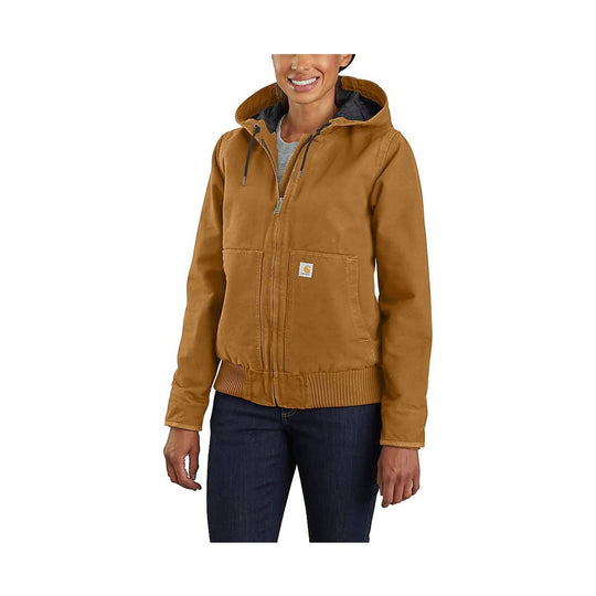 Carhartt Women's Loose Fit Washed Duck Insulated Active Jacket - Brown - Lenny's Shoe & Apparel