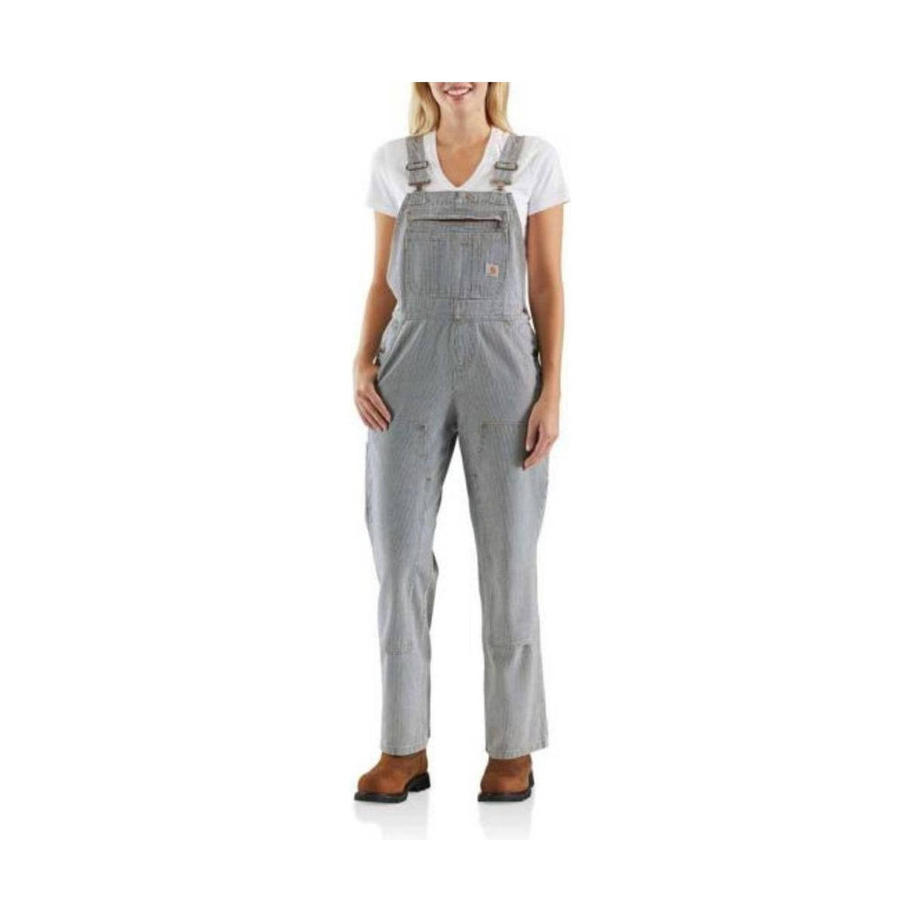 Carhartt Women's Relaxed Fit Double-Front Overalls - Railroad Stripe - Lenny's Shoe & Apparel