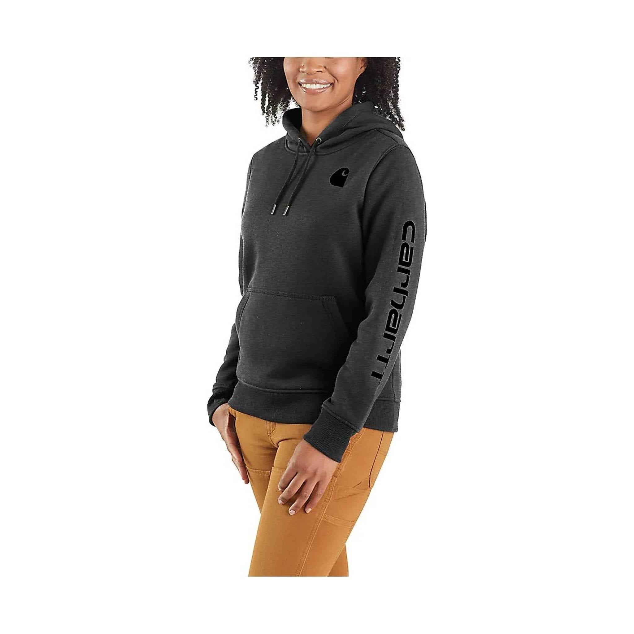Carhartt Women's Relaxed Fit Sleeve Logo Graphic Hoodie