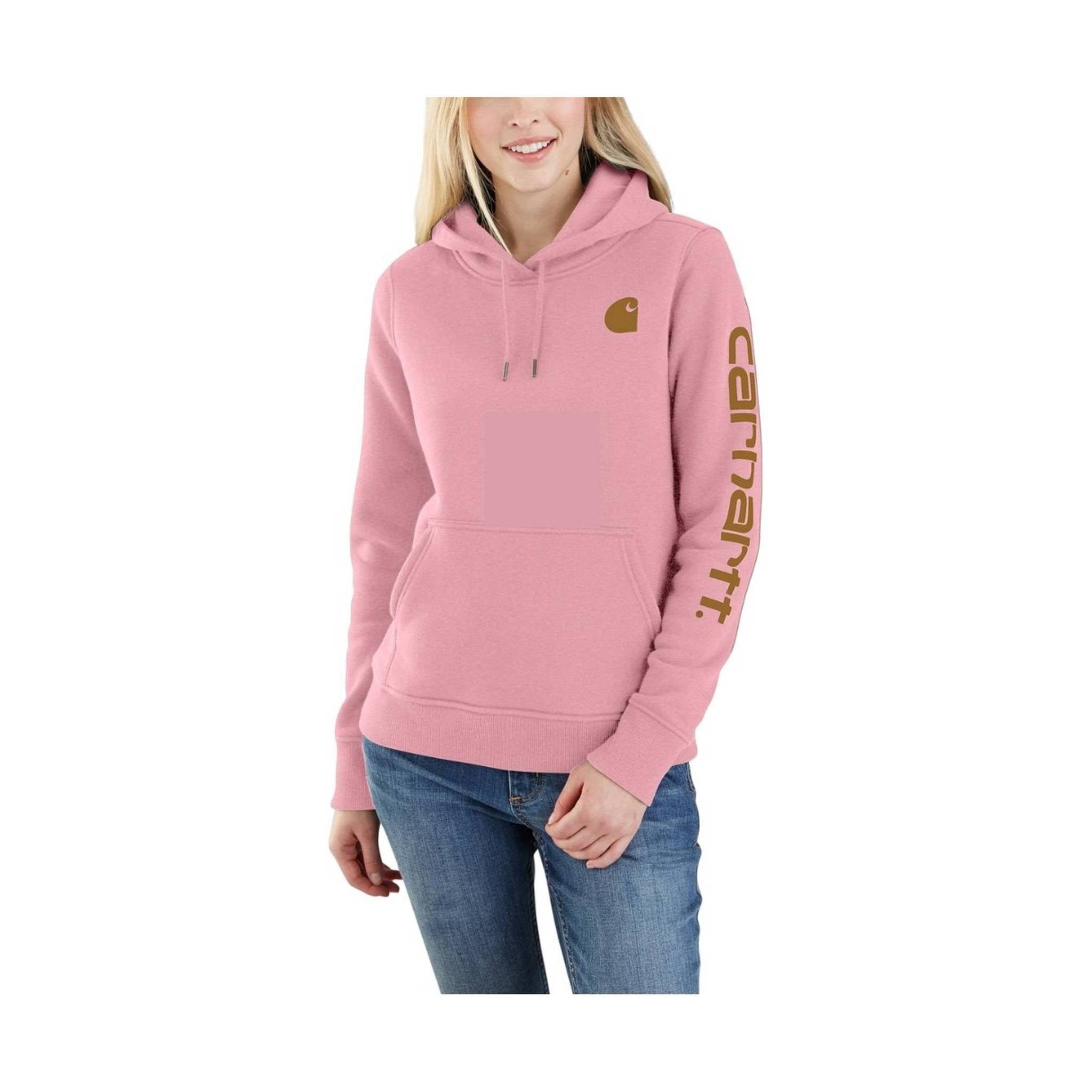 Carhartt Women's Relaxed Fit Midweight Logo Sleeve Graphic Hoodie