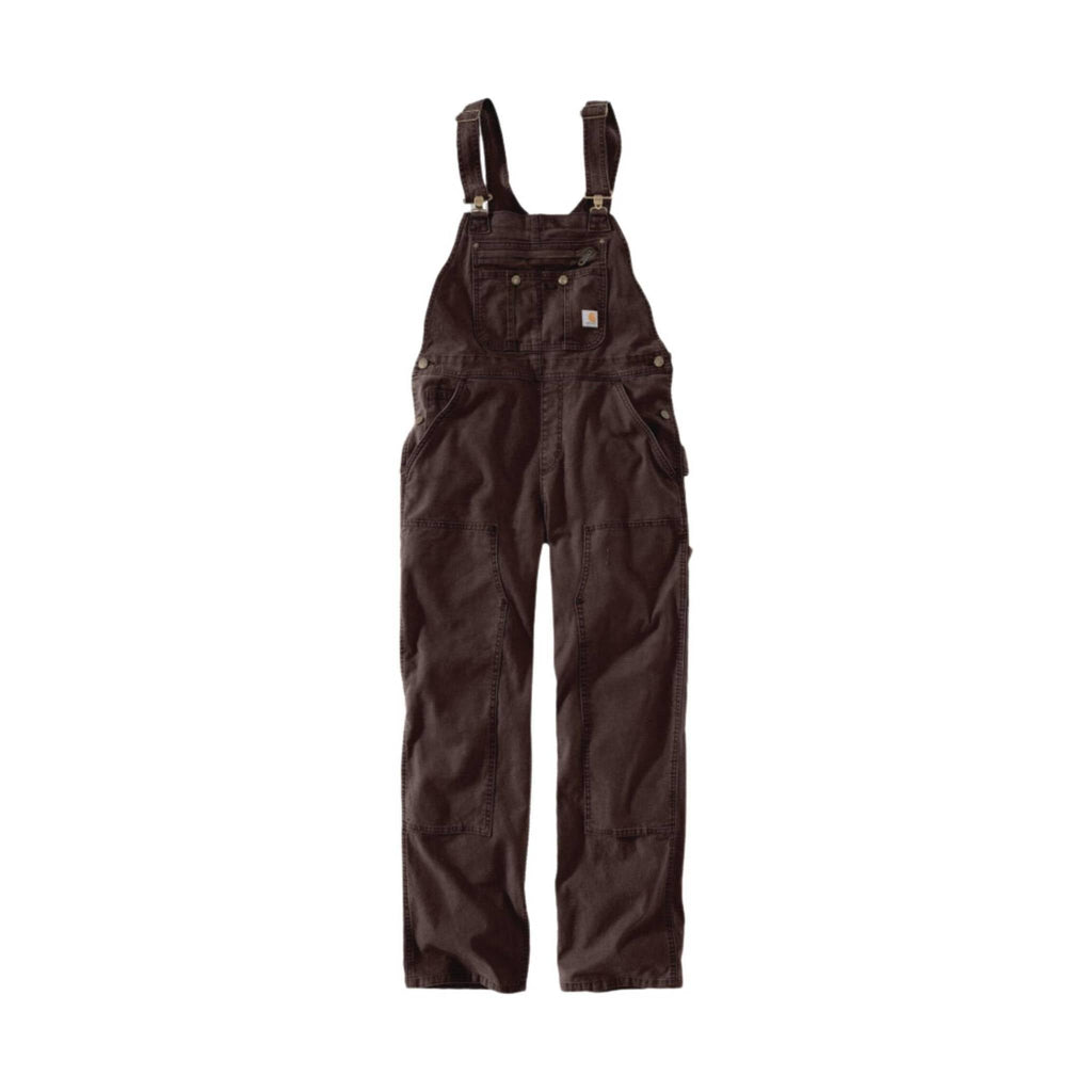 Carhartt Women's Rugged Flex Loose Fit Canvas Bib Overall - Dark Brown - Lenny's Shoe & Apparel