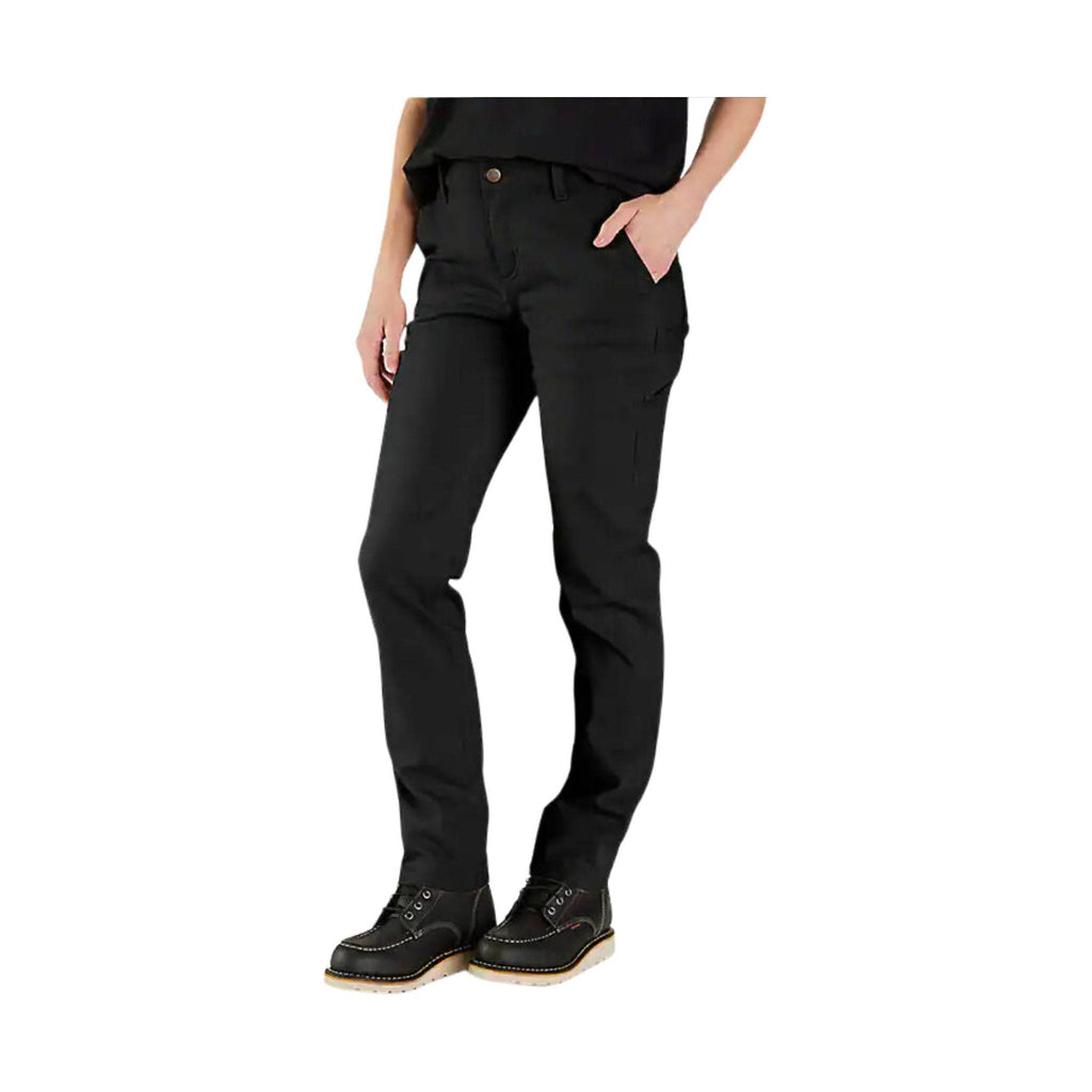 Carhartt Women's Rugged Relaxed Fit Canvas Work Pant - Black - Lenny's Shoe & Apparel