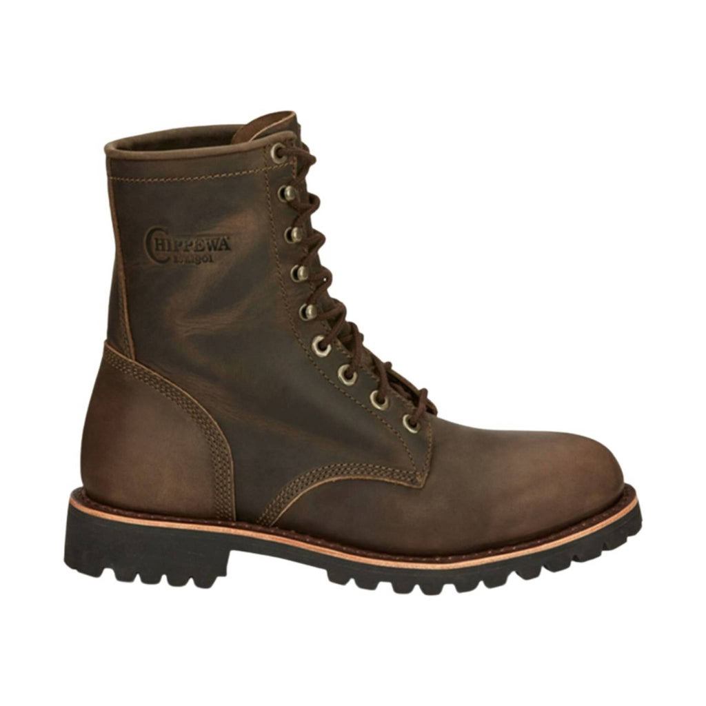 Chippewa Men's Classic 8in Non Insulated Steel Toe Work Boots - Wood - Lenny's Shoe & Apparel