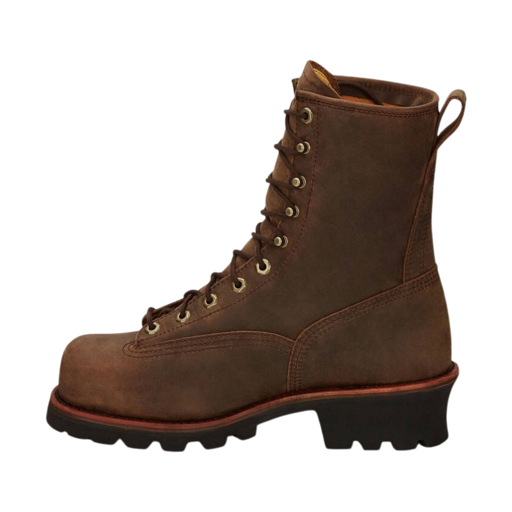 Chippewa Men's Paladin 8 Inch Waterproof Insulated Steel Toe Logger Work Boot - Brown - Lenny's Shoe & Apparel