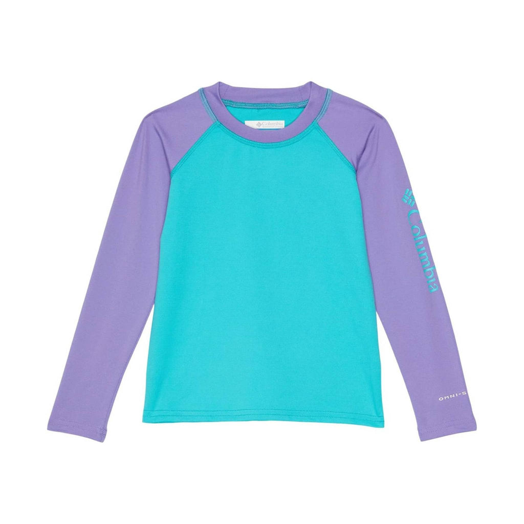 Columbia Kids' Sandy Shores Long Sleeve Sunguard Shirt - Geyser/Paisley Purple - Lenny's Shoe & Apparel