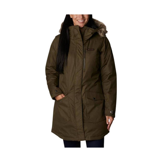 Columbia Women's Suttle Mountain Long Insulated Jacket - Olive Green - Lenny's Shoe & Apparel