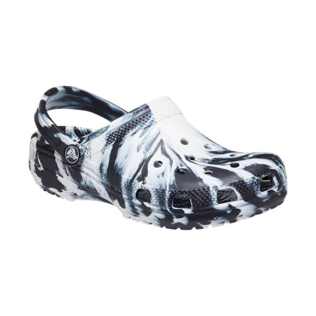 Crocs Classic Clog - Marbled White/Black - Lenny's Shoe & Apparel