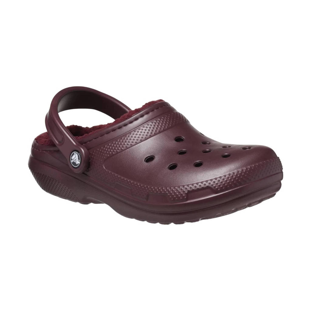 Crocs Classic Fuzz-Lined Clog - Dark Cherry - Lenny's Shoe & Apparel