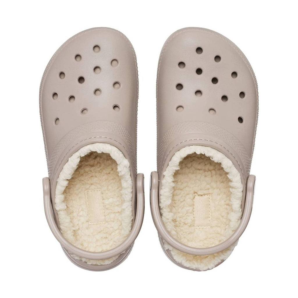 Crocs Classic Fuzz-Lined Clog - Mushroom / Bone - Lenny's Shoe & Apparel