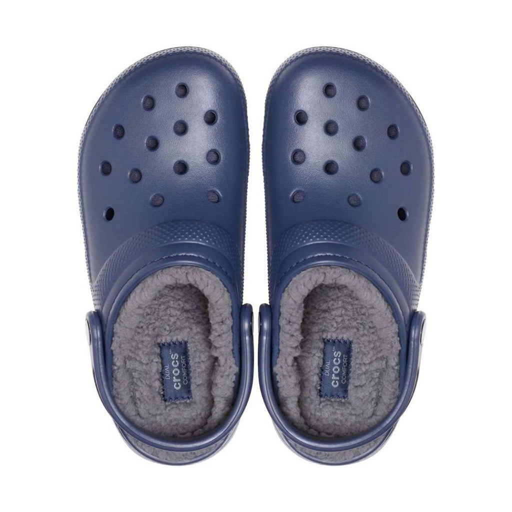 Crocs Classic Fuzz-Lined Clogs - Navy - Lenny's Shoe & Apparel