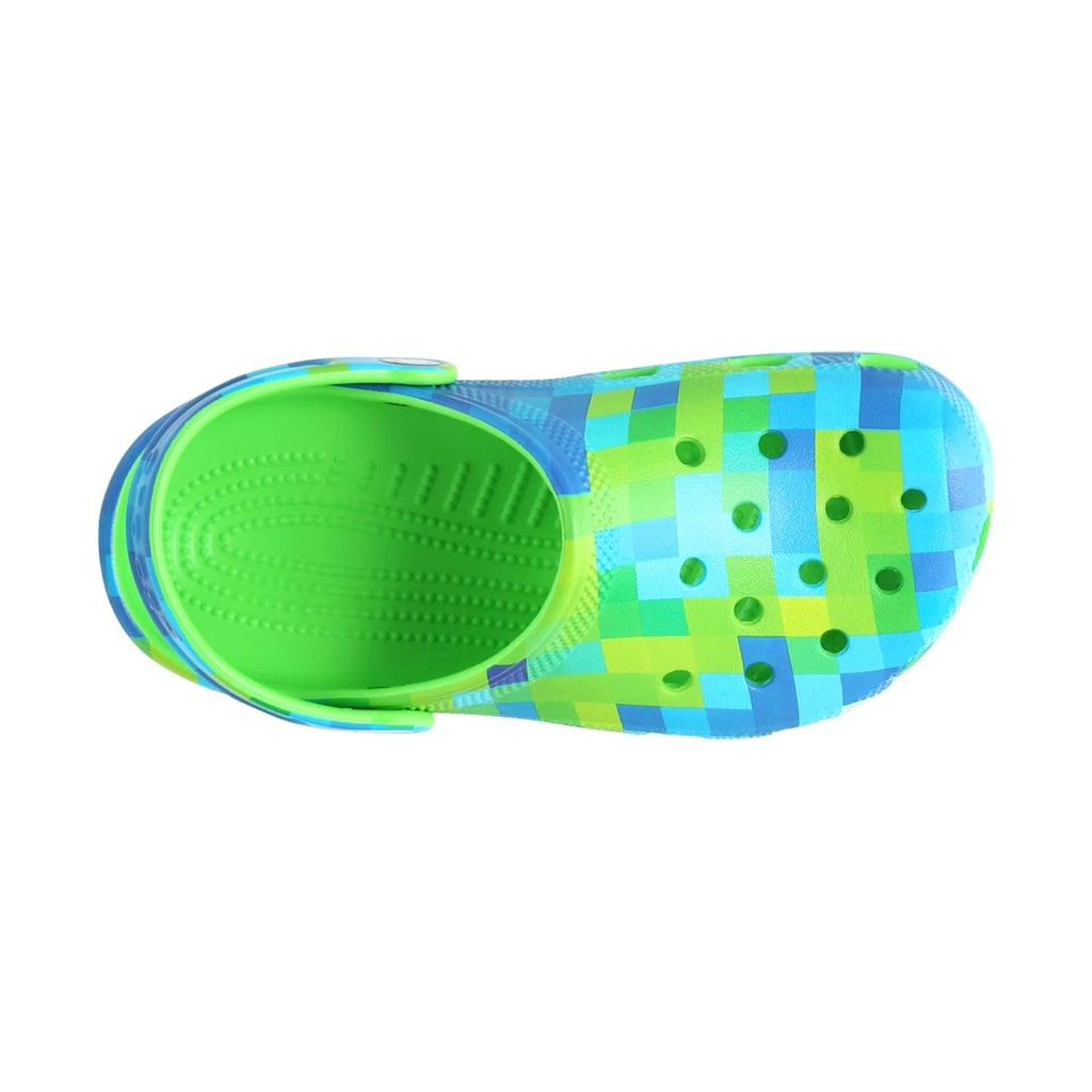 Crocs Kids' Classic Digi Block Clog - Green Slime - Lenny's Shoe & Apparel