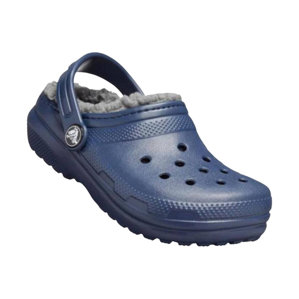 Crocs Kids' Classic Fuzz-Lined Clog - Navy - Lenny's Shoe & Apparel