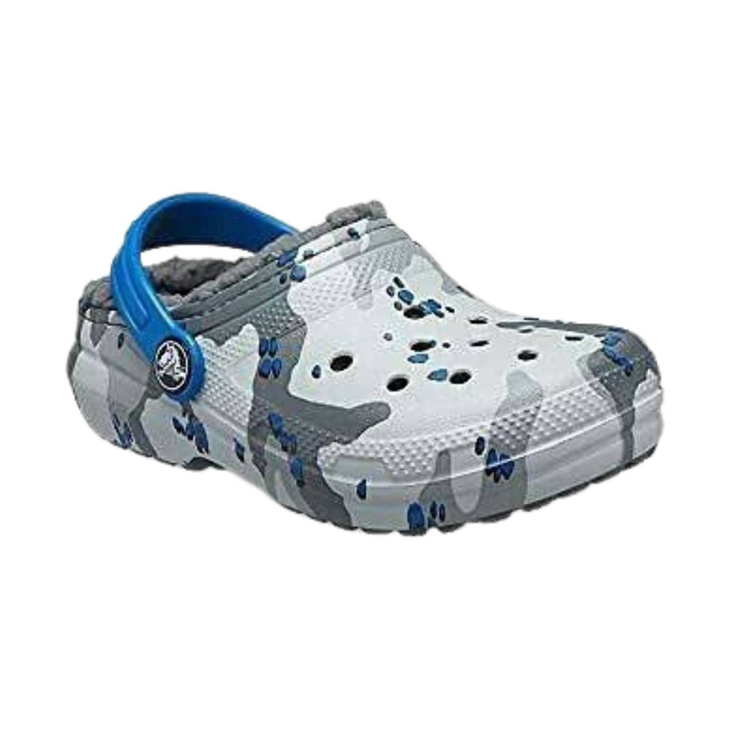 Crocs Kids' Classic Fuzz-Lined - Light Grey/Camo - Lenny's Shoe & Apparel