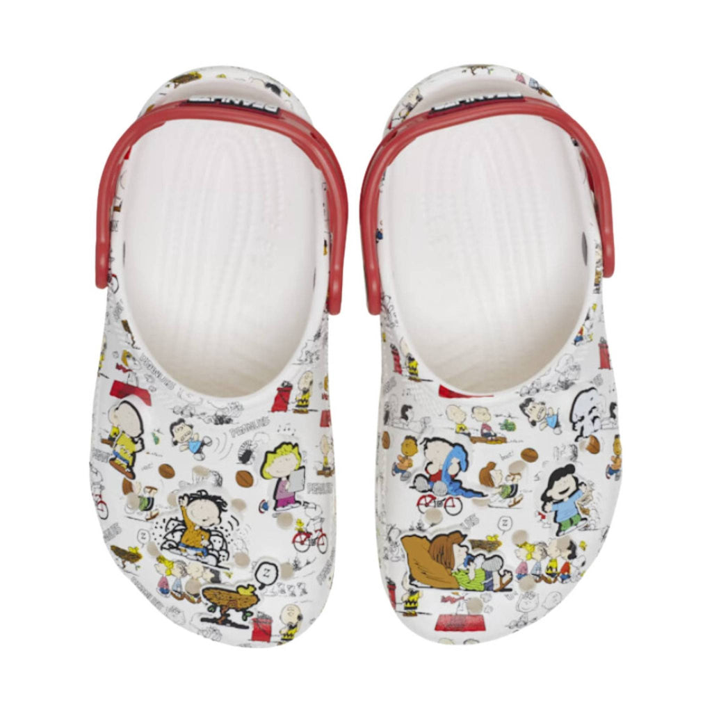 Crocs Kids' Peanuts Classic - White Multi - Lenny's Shoe & Apparel