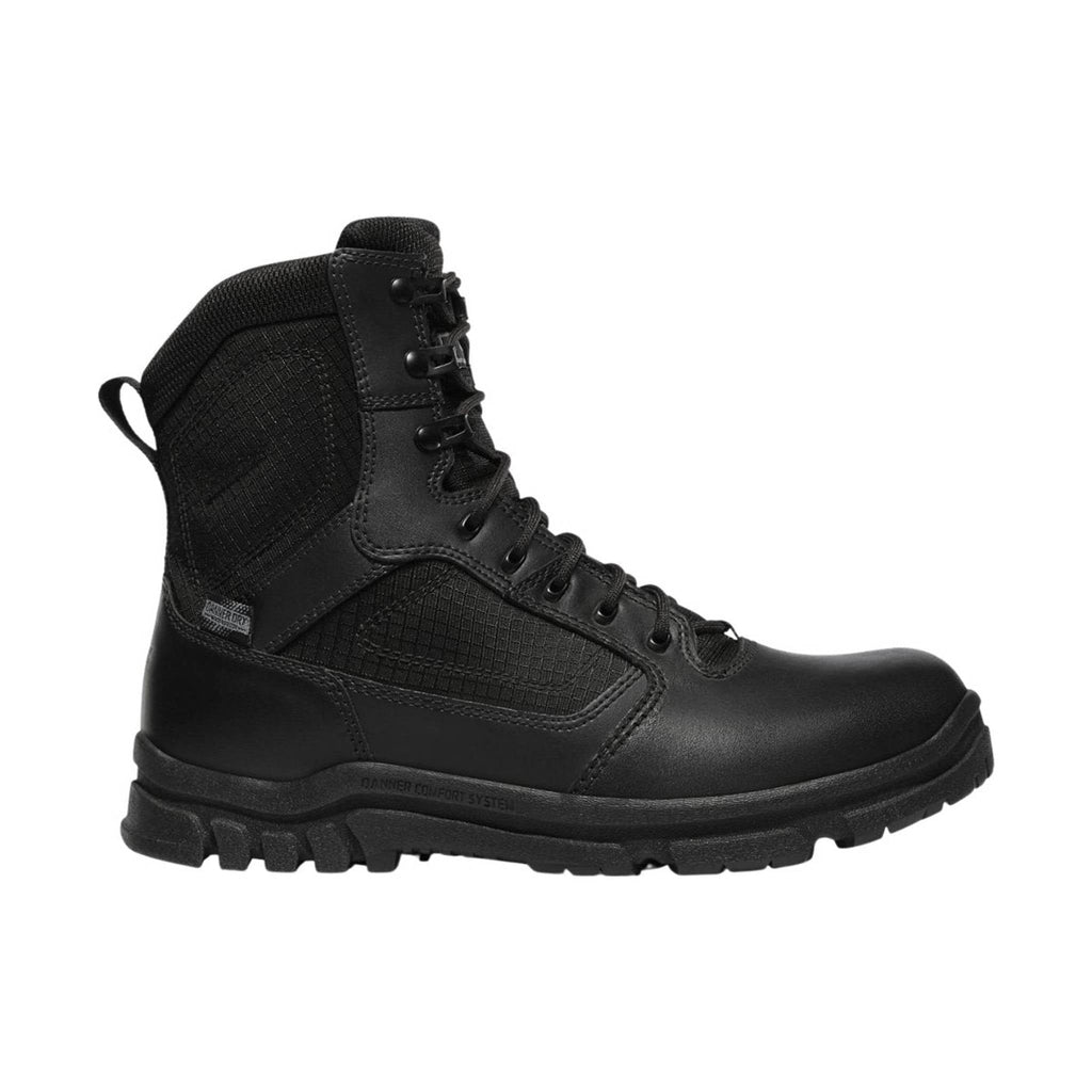 Danner Men's 8" Lookout Side-Zip Boot Plain Toe Work Boots - Black - Lenny's Shoe & Apparel