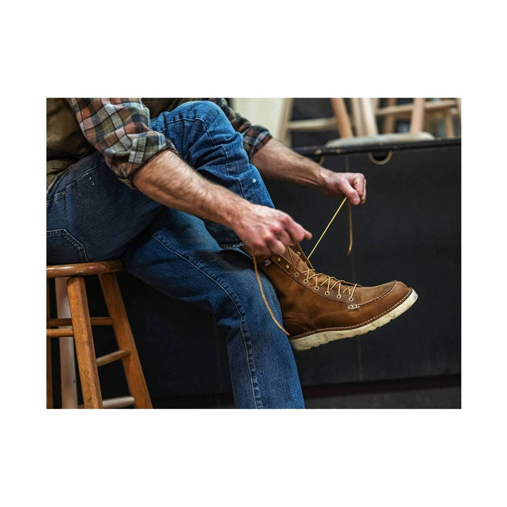 Danner Men's Bull Run 8 Inch Moc Toe Work Boot - Tobacco - Lenny's Shoe & Apparel