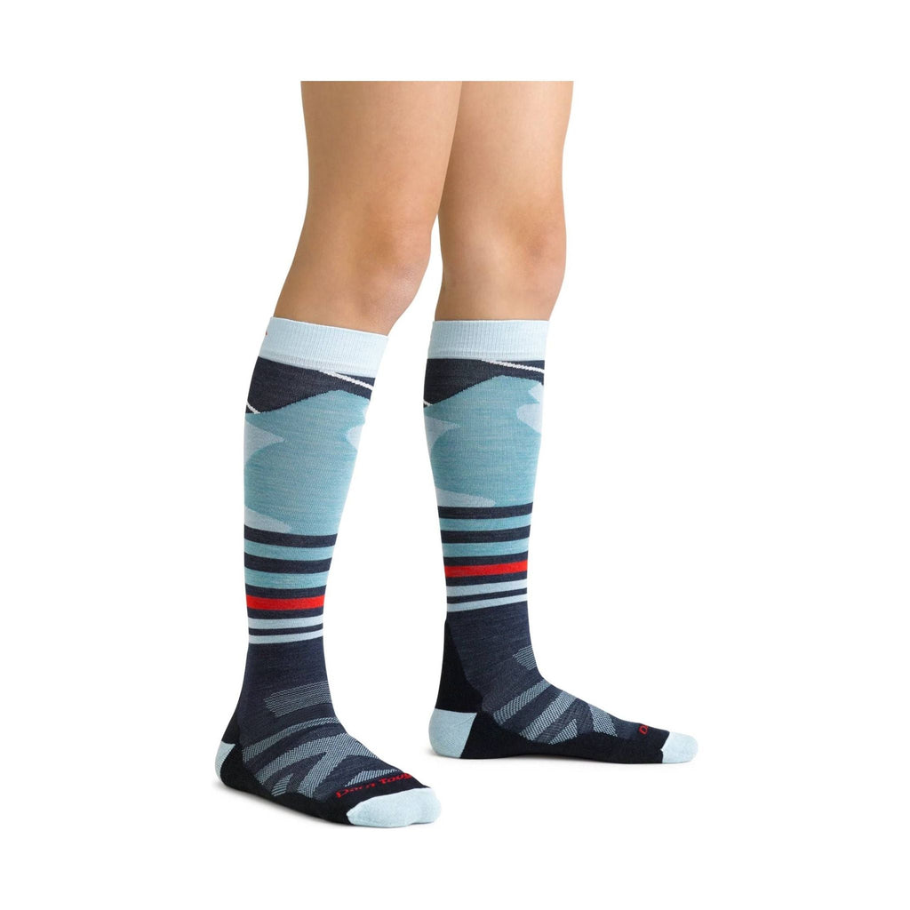 Darn Tough Vermont Kids' Skipper Over The Calf Midweight Ski and Snowboard Sock - Glacier - Lenny's Shoe & Apparel
