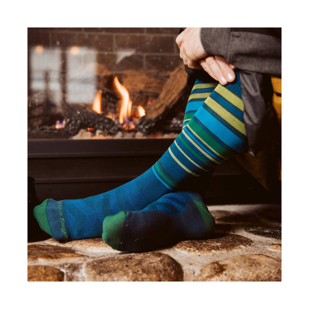 Darn Tough Vermont Men's Snowpack Over The Calf Midweight Ski and Snowboard Sock - Midnight - Lenny's Shoe & Apparel