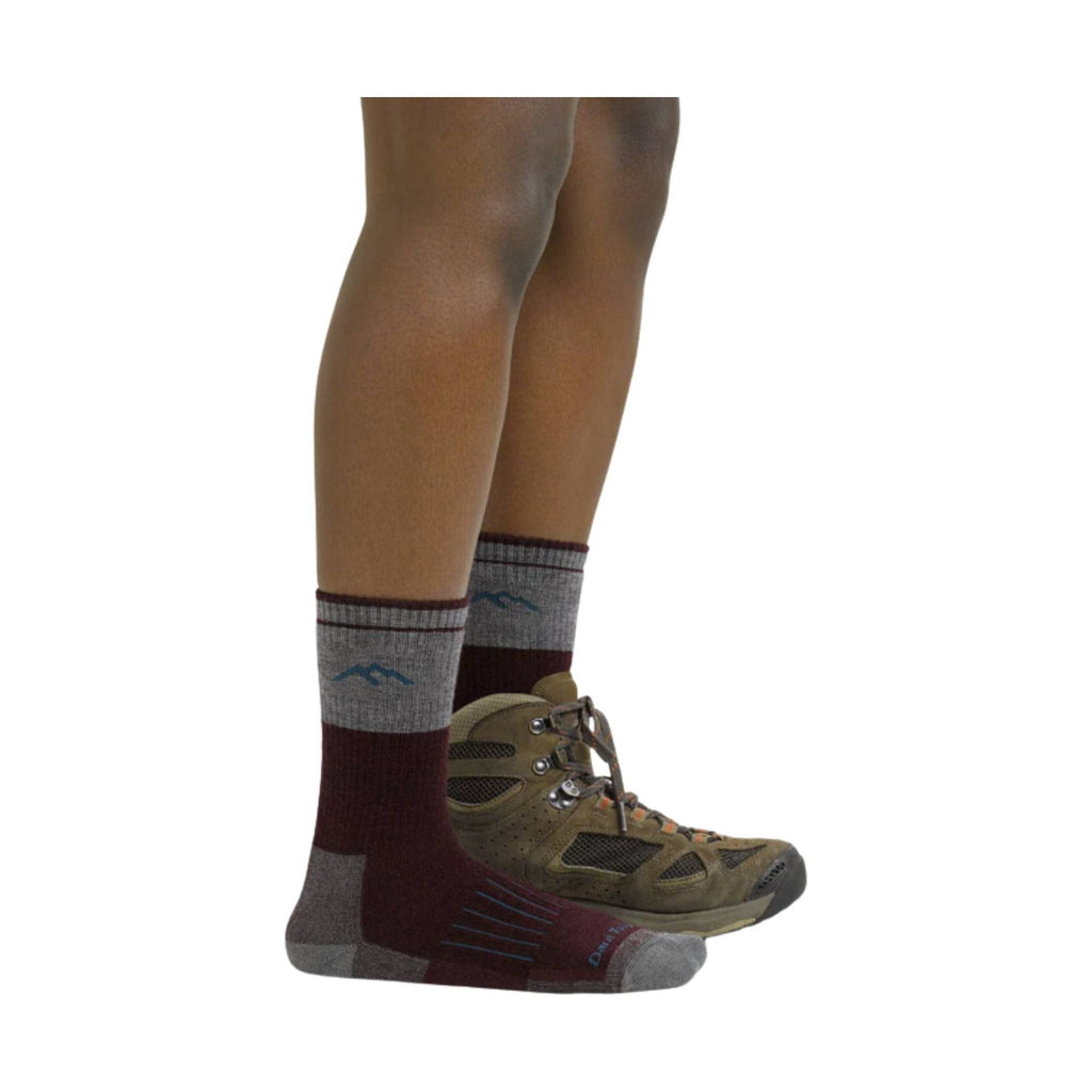 Darn Tough Vermont Women's Boot Heavyweight Hunting Sock - Burgundy - Lenny's Shoe & Apparel