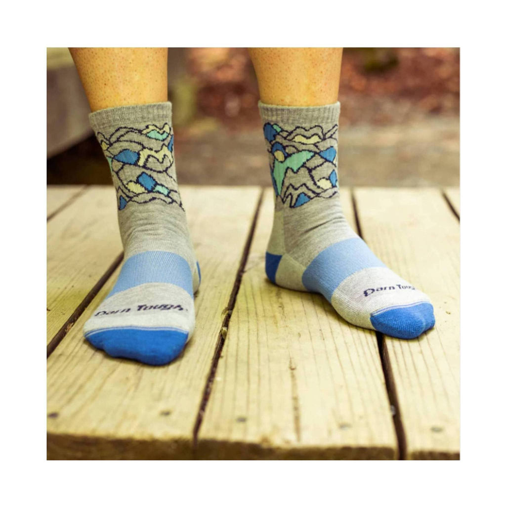 Darn Tough Vermont Women's Coolmax Zuni Micro Crew Midweight Hiking Sock - Light Gray - Lenny's Shoe & Apparel