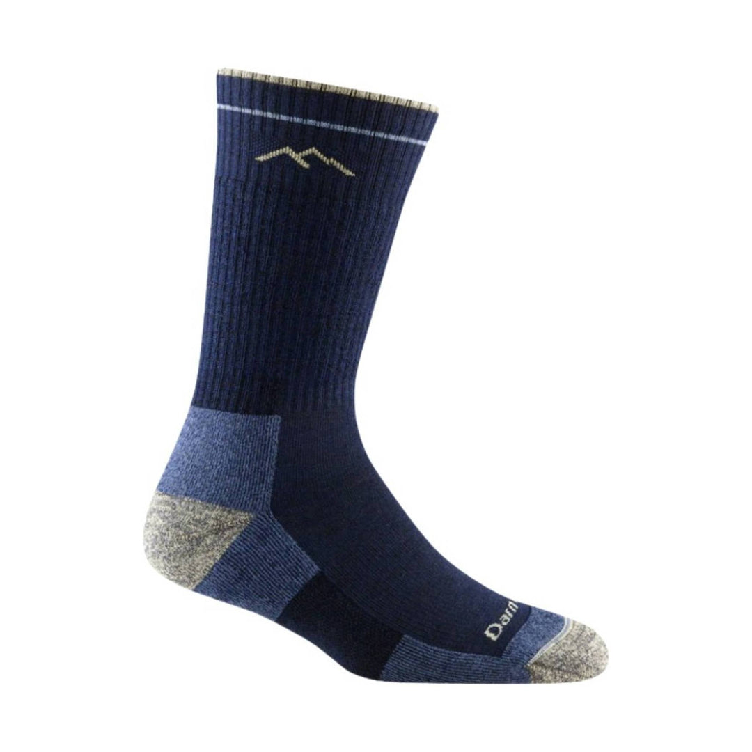 Navy and blue midweight hiking sock with cushioned heel and toe