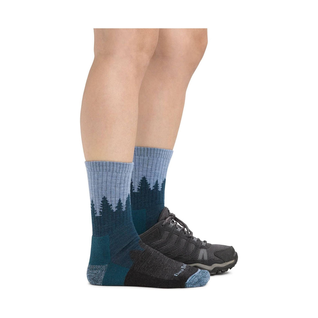 Darn Tough Vermont Women's Treeline Micro Crew Midweight Hiking Sock - Blue - Lenny's Shoe & Apparel
