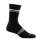 Darn Tough Women's Element Crew Lightweight Athletic Sock - Black/White - Lenny's Shoe & Apparel