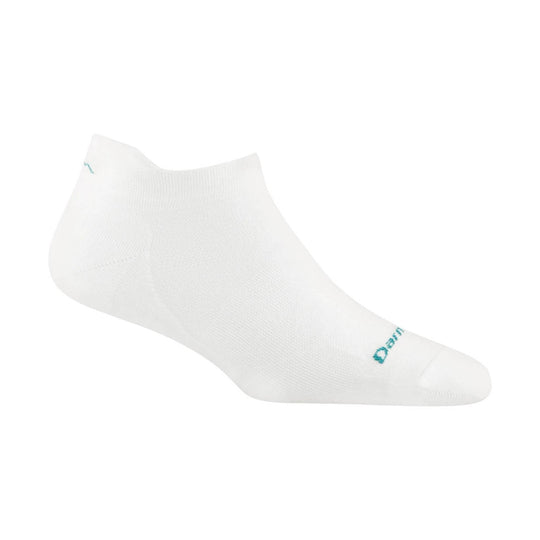 Darn Tough Women's Run No Show Tab Ultra Lightweight Sock - White - Lenny's Shoe & Apparel