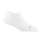 Darn Tough Women's Run No Show Tab Ultra Lightweight Sock - White - Lenny's Shoe & Apparel