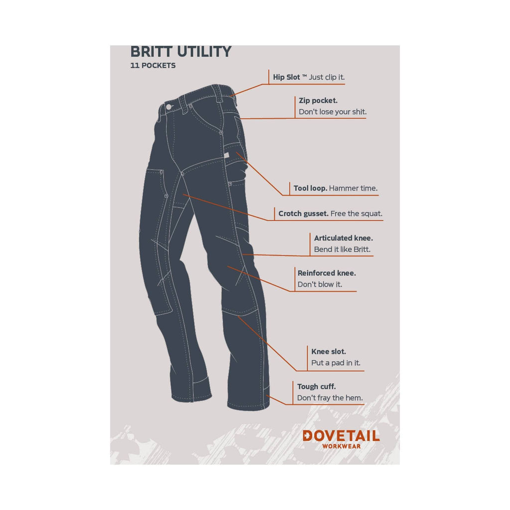 Dovetail Women's Britt Utility Pant - Grey Thermal Denim - Lenny's Shoe & Apparel