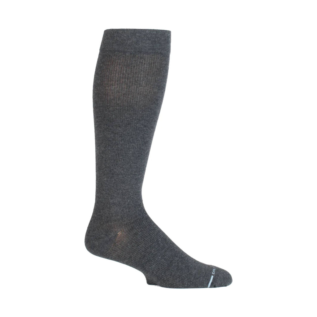 Dr. Motion Men's Solid Cotton Blend Knee High Sock - Grey Heather - Lenny's Shoe & Apparel