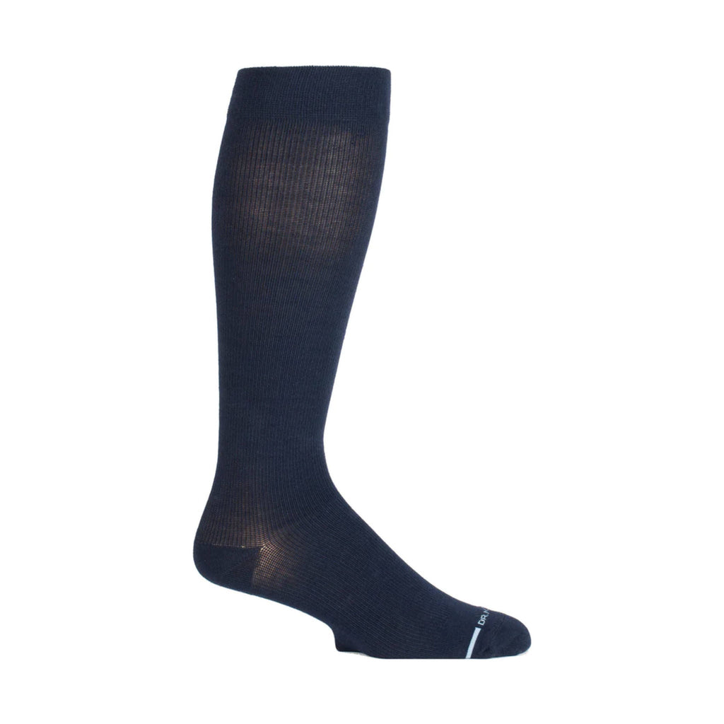Dr. Motion Men's Solid Cotton Blend Knee High Sock - Navy - Lenny's Shoe & Apparel