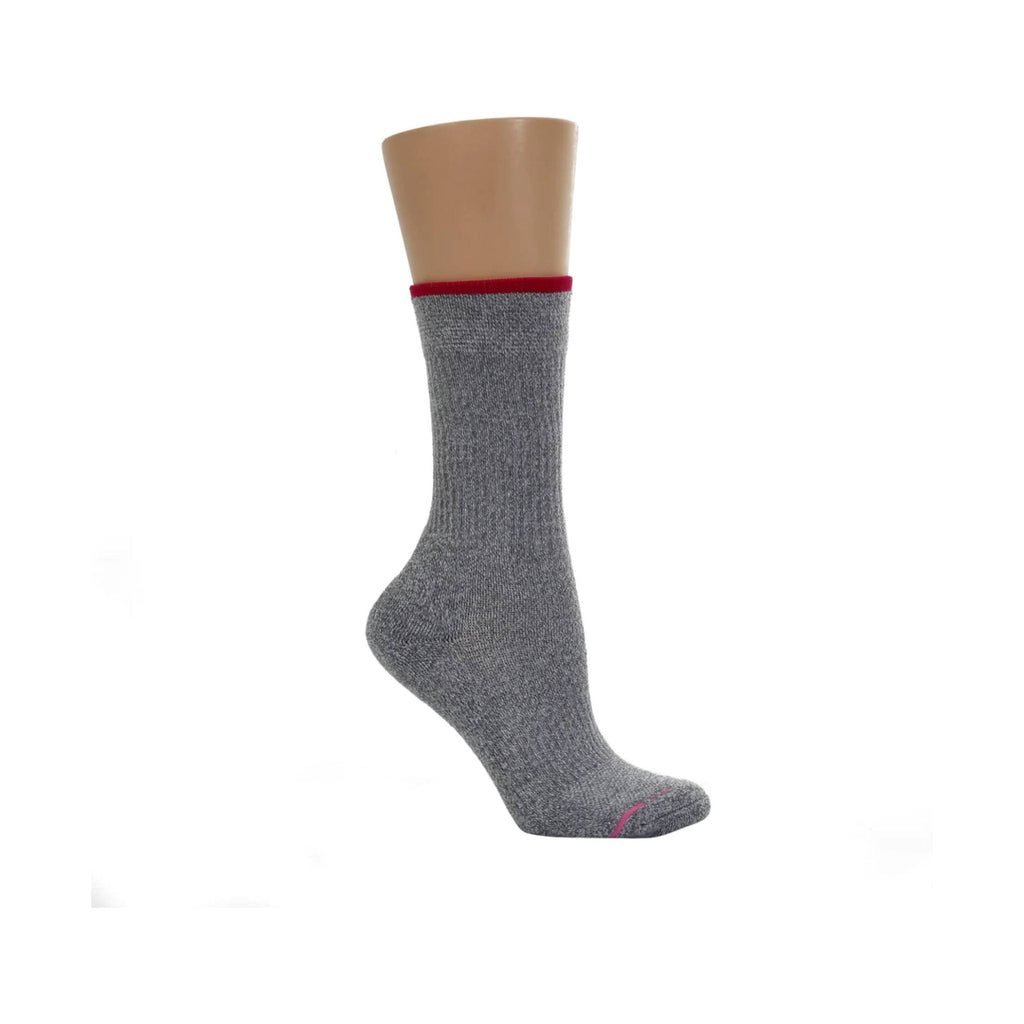 Dr. Motion Women's Compression Outdoor Crew Sock - Light Grey Marl - Lenny's Shoe & Apparel