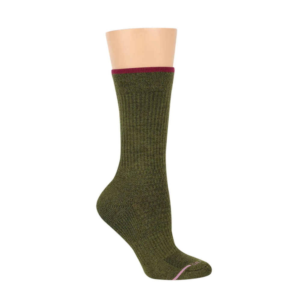 Dr. Motion Women's Compression Outdoor Crew Sock - Olive Marl - Lenny's Shoe & Apparel