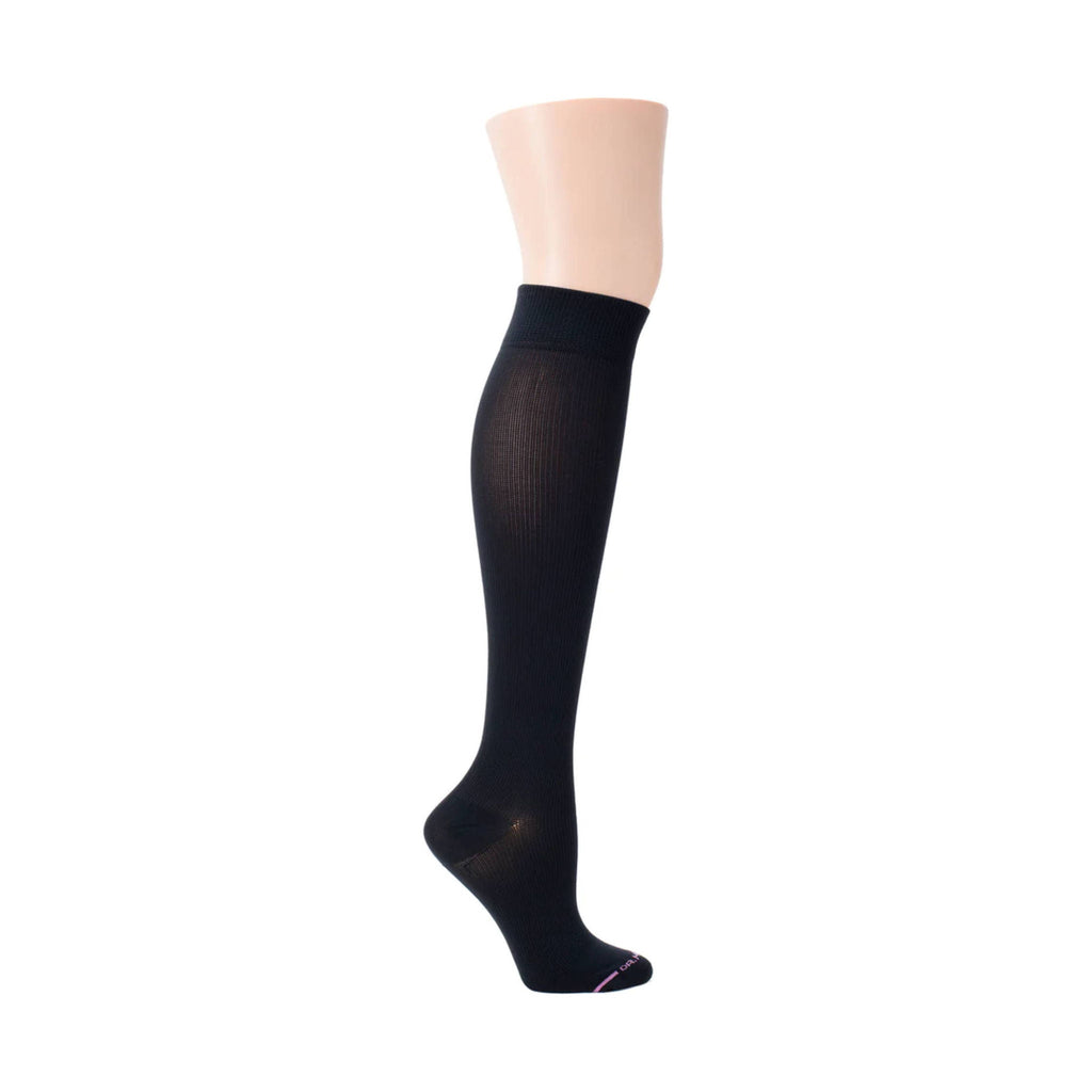 Dr. Motion Women's Solid Microfiber Knee High Sock - Black - Lenny's Shoe & Apparel