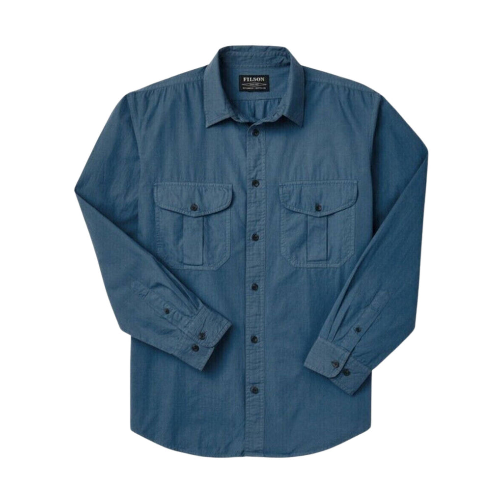 Filson Men's Washed Feather Cloth Shirt - Teal - Lenny's Shoe & Apparel