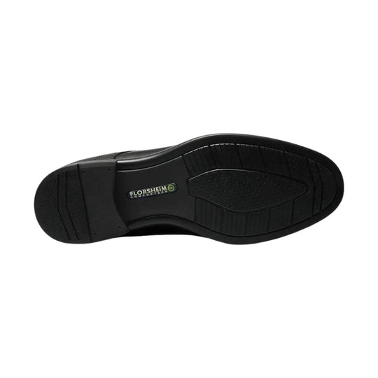Black dress shoe sole with Florsheim Comfort logo