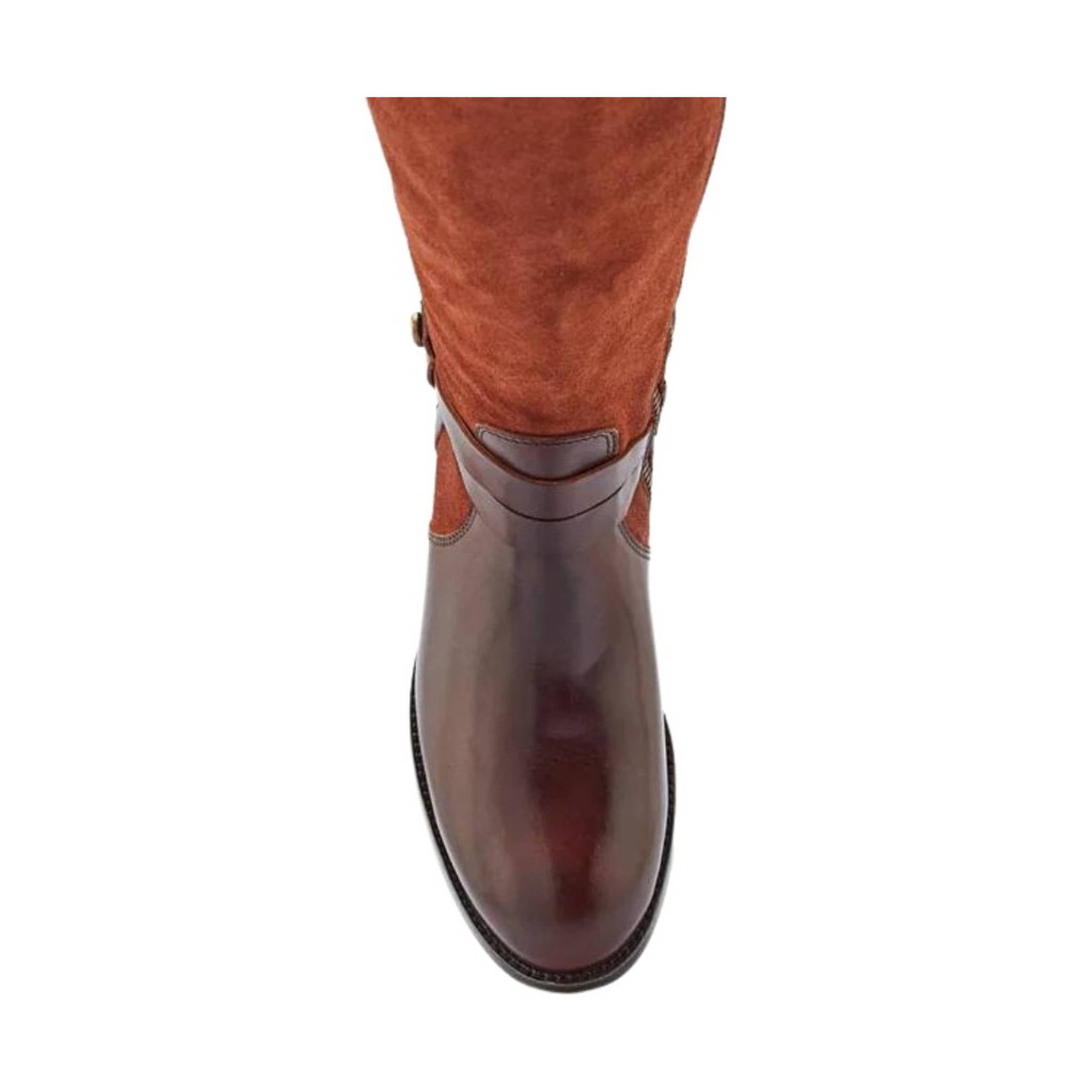 Frye Monroe Stivaletti Alla Caviglia Donna, Tacco Medio 5 Cm, Pelle Elasticizzata, Colore Rosso