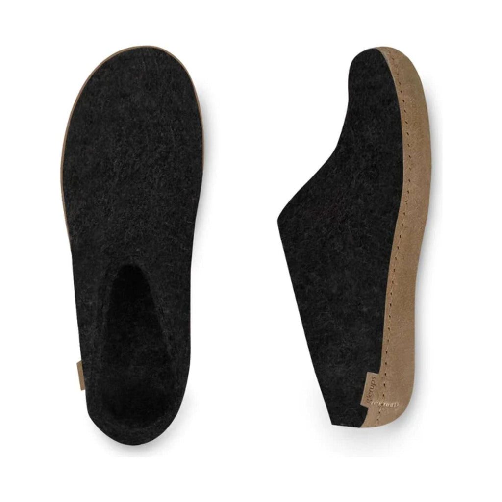 Glerups Slip On With Leather Sole Slipper - Charcoal - Lenny's Shoe & Apparel