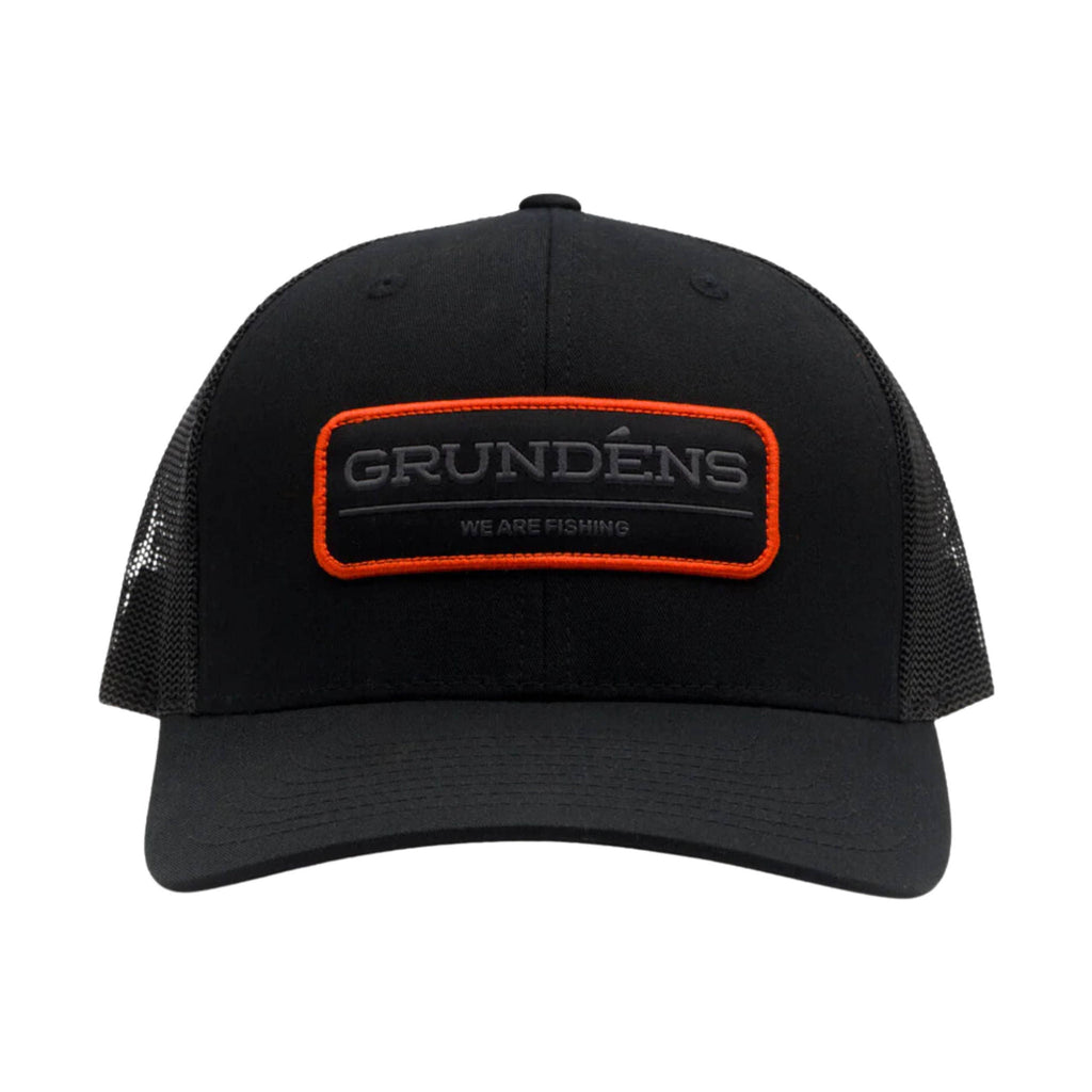 Grundens We Are Fishing Trucker Hat - Black - Lenny's Shoe & Apparel