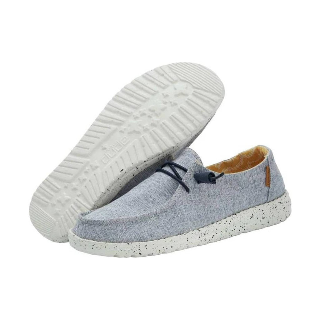 Hey Dude Women's Wendy Chambray - White Blue - Lenny's Shoe & Apparel