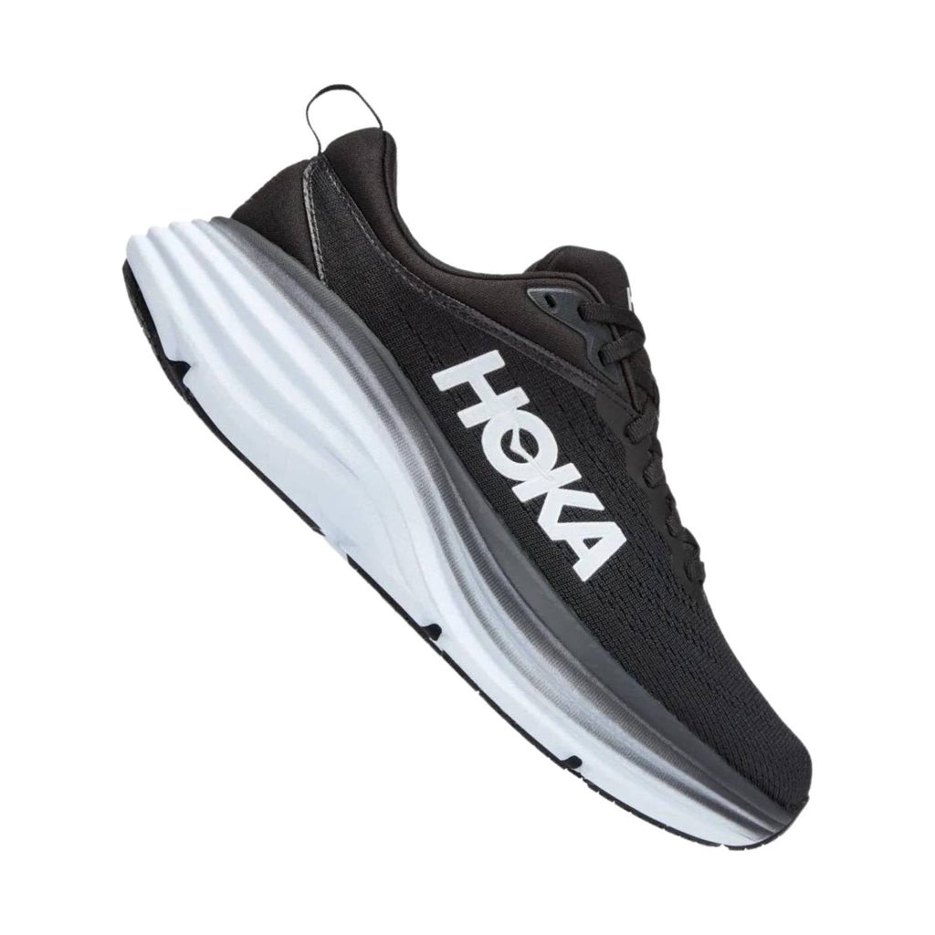HOKA Women's Bondi 8 - Black/White - Lenny's Shoe & Apparel