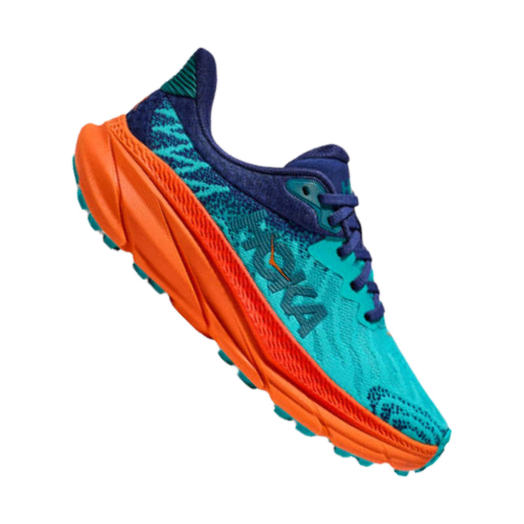 HOKA Women's Challenger 7 Trail Running Shoes - Ceramic/Vibrant Orange - Lenny's Shoe & Apparel