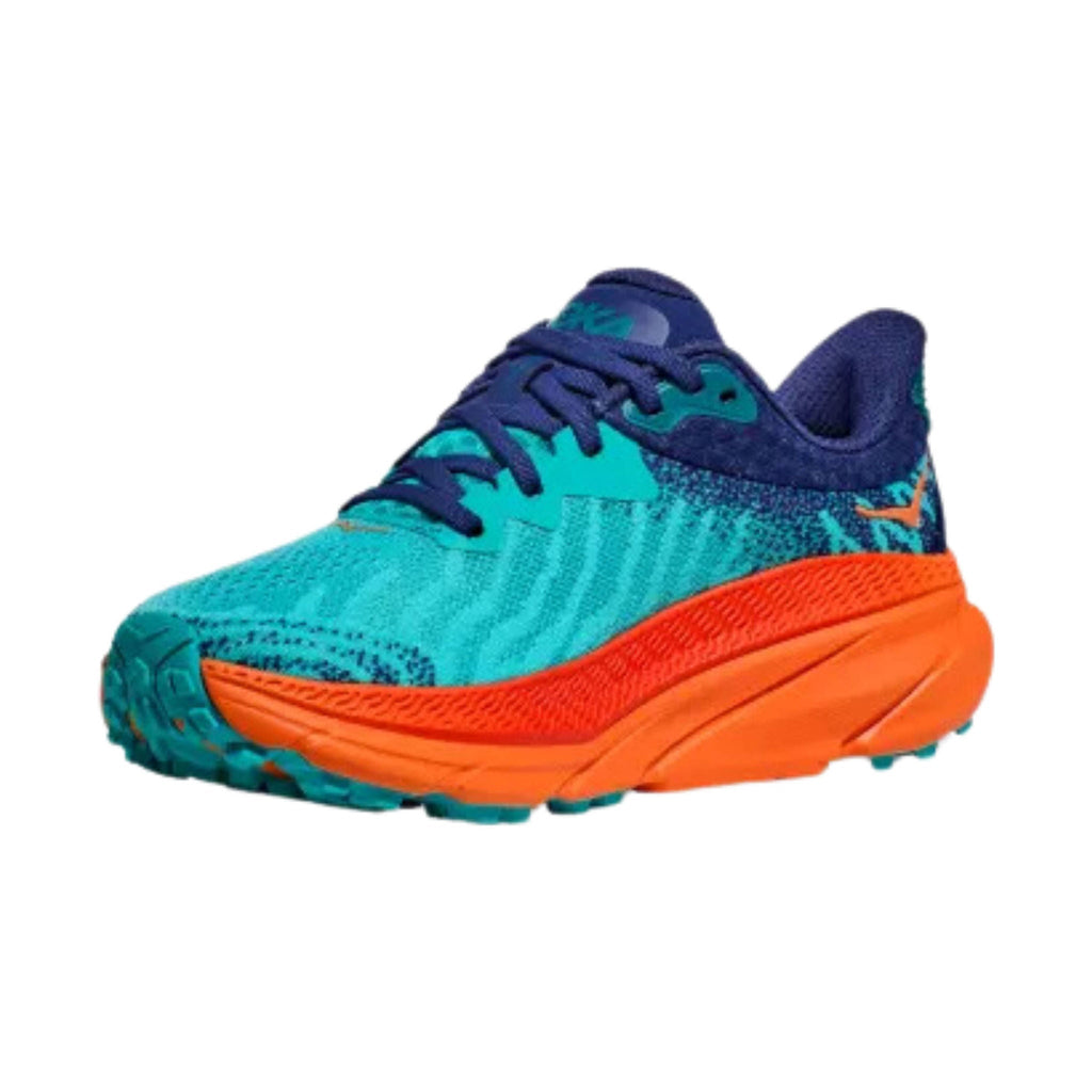 HOKA Women's Challenger 7 Trail Running Shoes - Ceramic/Vibrant Orange - Lenny's Shoe & Apparel